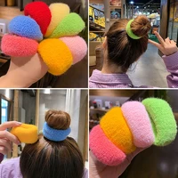 12pcs elastic hair bands kids hair accessories set women hair tie cute girls knitting elastic hair bands soft hair scrunchies