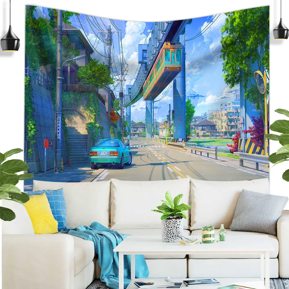 

Красивый пейзаж, фоновый декор, гобелен из полиэстера с животными, настенный аниме узор, декор для комнаты, домашний декор, гобелен