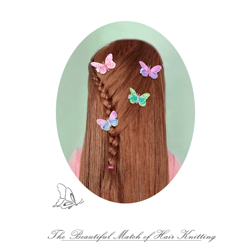 Тонкие пряжа крылья бабочка заколки для волос маленьких девочек детей Свадебная