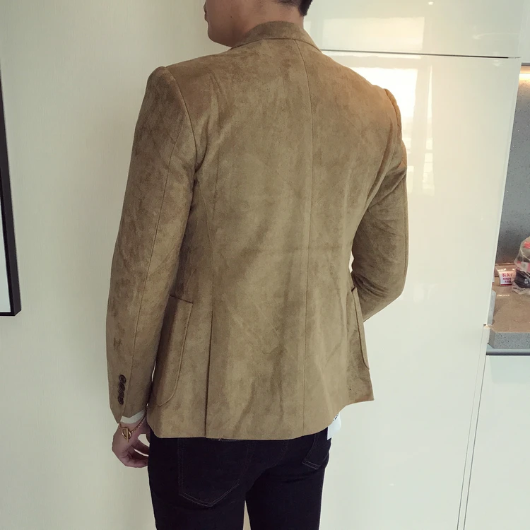 Deerskin английский костюм Джокера модная осенняя одежда Повседневный приталенный