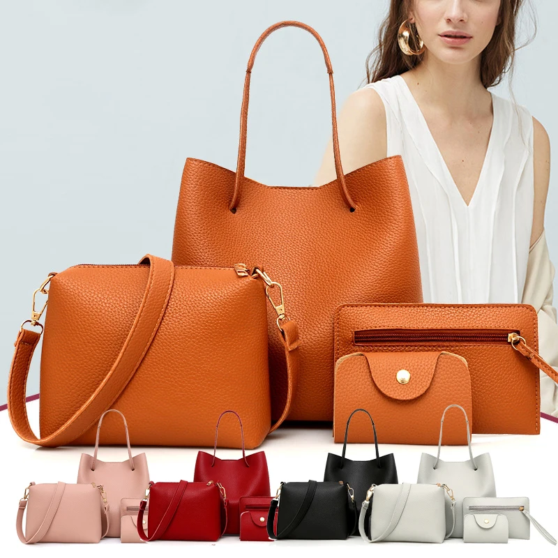 

Four-piece fashion handbag set simple large-capacity multi-function handbag outdoor shopping travel