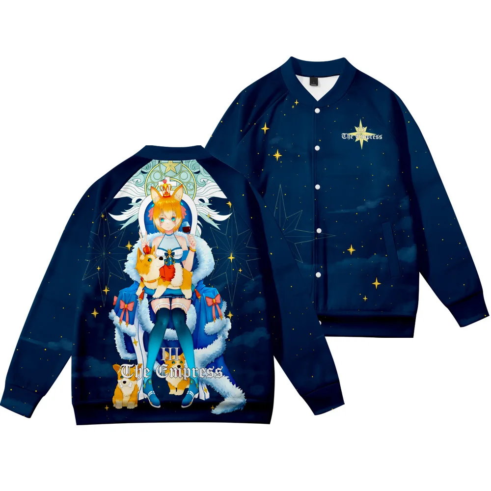 

Baseball Uniform Original comics Tarot Priestess Coat Man Fashion Harajuku College Style Casual Tracksuit Women Bomber Jacket