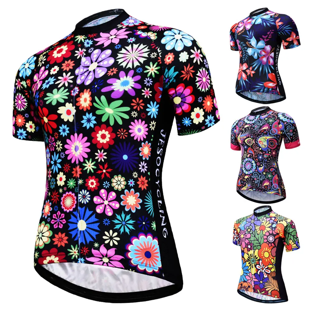 Джерси для езды на велосипеде JESOCYCLING Женская велосипедная рубашка одежда с