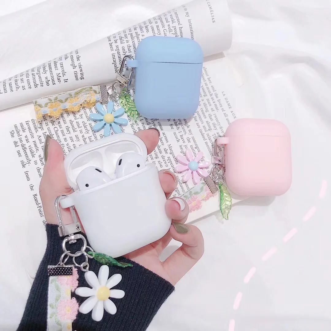 Чехол для Air pods 1/2 для AirPods Pro, роскошный цветочный подвесной брелок с орнаментом, аксессуары, силиконовый чехол, беспроводной чехол для наушников