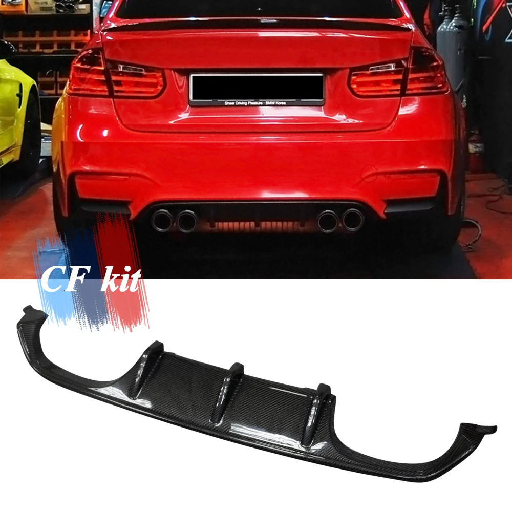 Комплект диффузора CF задний бампер из настоящего углеродного волокна спойлер