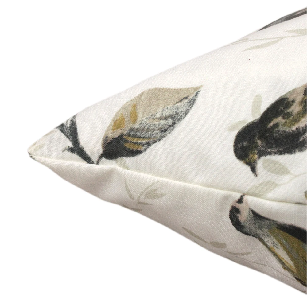 Наволочка с изображением птиц CURCYA весенне-летняя подушка осенне-зимняя желтого цвета для декора дома.