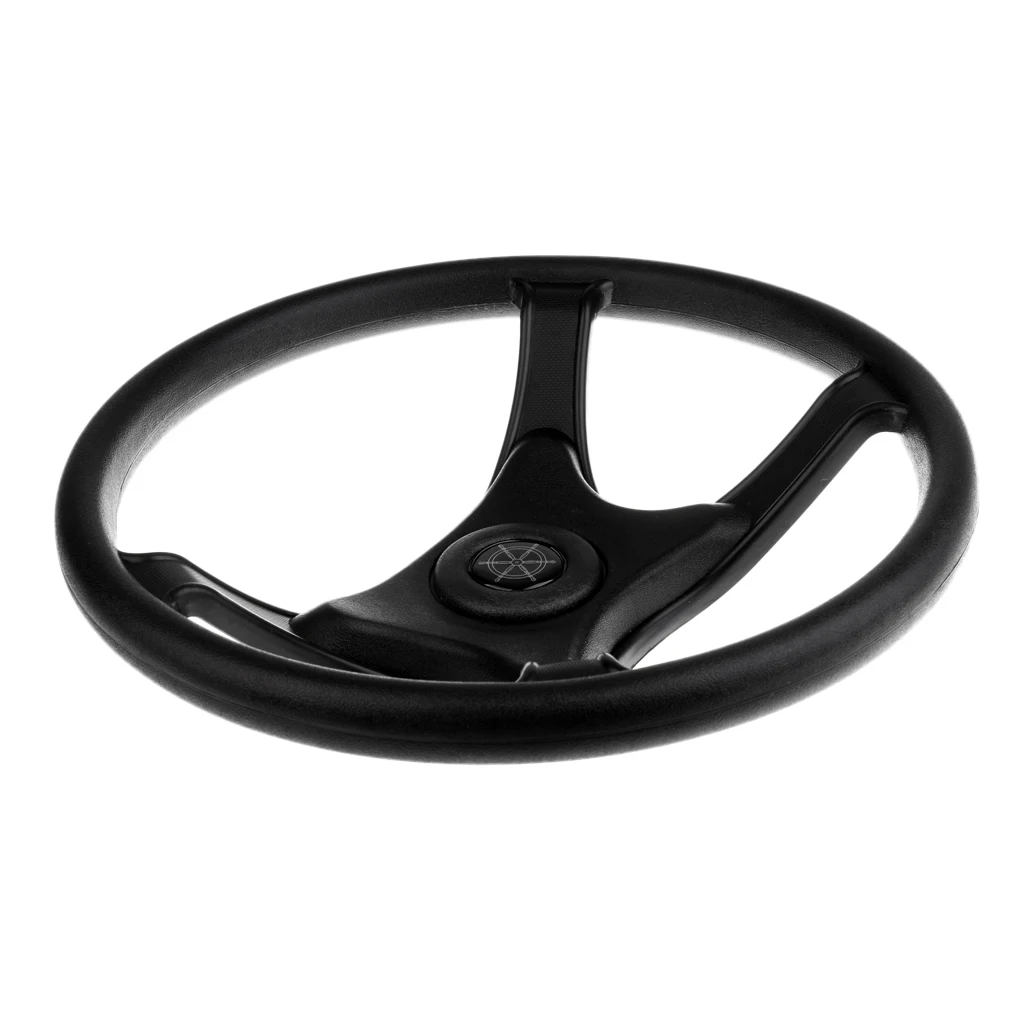 

4 Spoke 3/4inch Shaft Boat Steering Wheel, Universal Replacement, for Marine Rib Speedboat/Pontoon Power Sail Boats/ Yacht