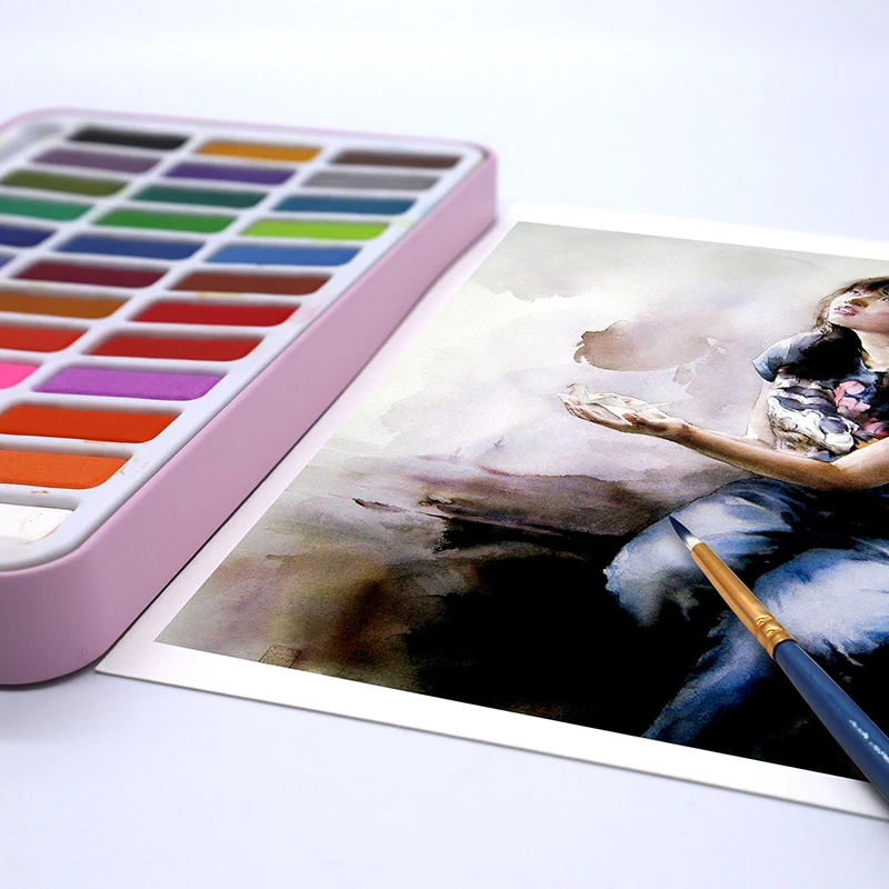 Набор акварельных красок kemila базовые блестящие краски для рисования