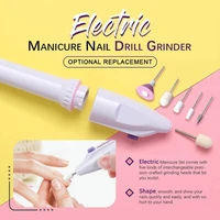 electric nail care kit 5 in1 electric mini nail machine art drill carve grinder professional polisher set portable nail tools