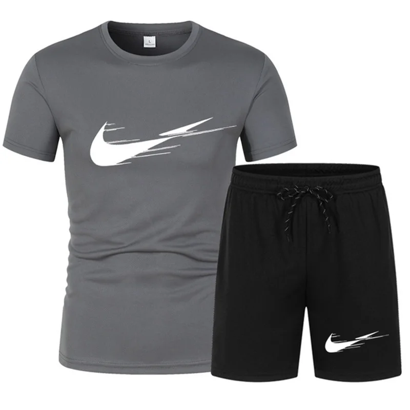 

Men's Suit 2021 Men's Sporting Cotton Suit, 2 Piece Cotton T-Shirt + Cotton Shorts. 100% cotton absorbs sweat and dries quickly