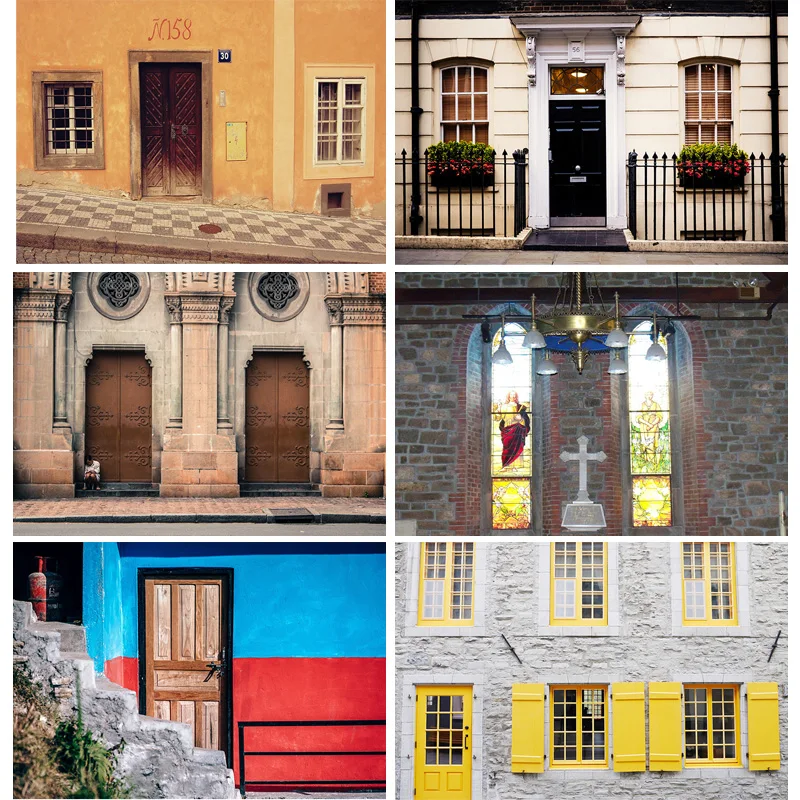 

ZHISUXI Vinyl Photography Backdrops Prop Classical Wooden doors Theme Photography Background GD20518 -05
