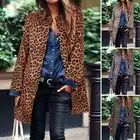 Женская Осенняя уличная куртка ZANZEA с леопардовым принтом, ветровка с длинным рукавом, женские кардиганы с открытыми стеклами, верхняя одежда, тонкие пальто, топы
