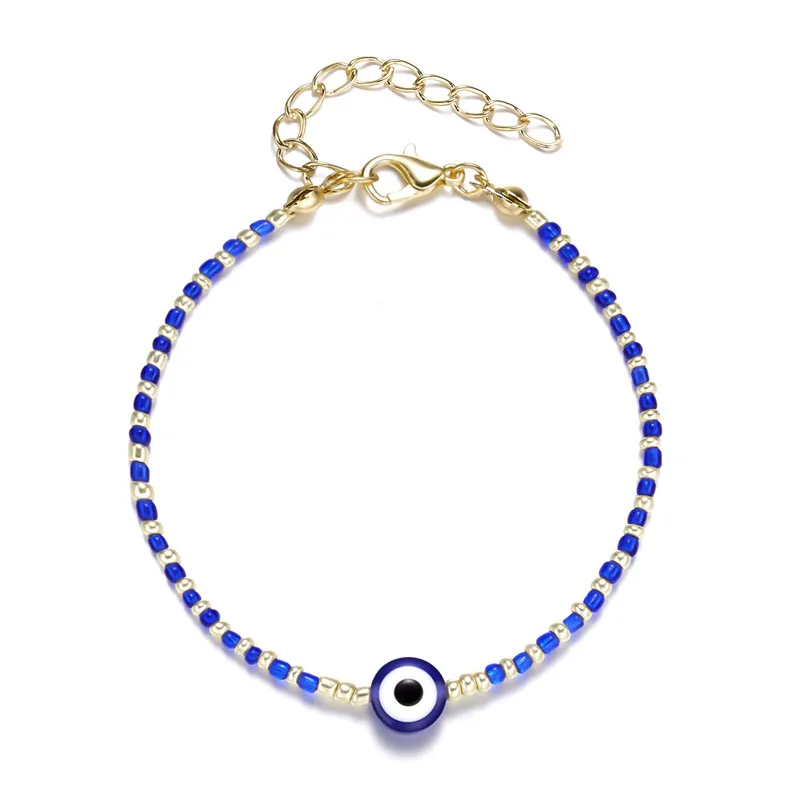 

Blue Eye Unisex Bracelet bts Fashion Flower Crystal Pearl Bead Alloy Bracelets for Men Women Jewelry Wholesale Supplier