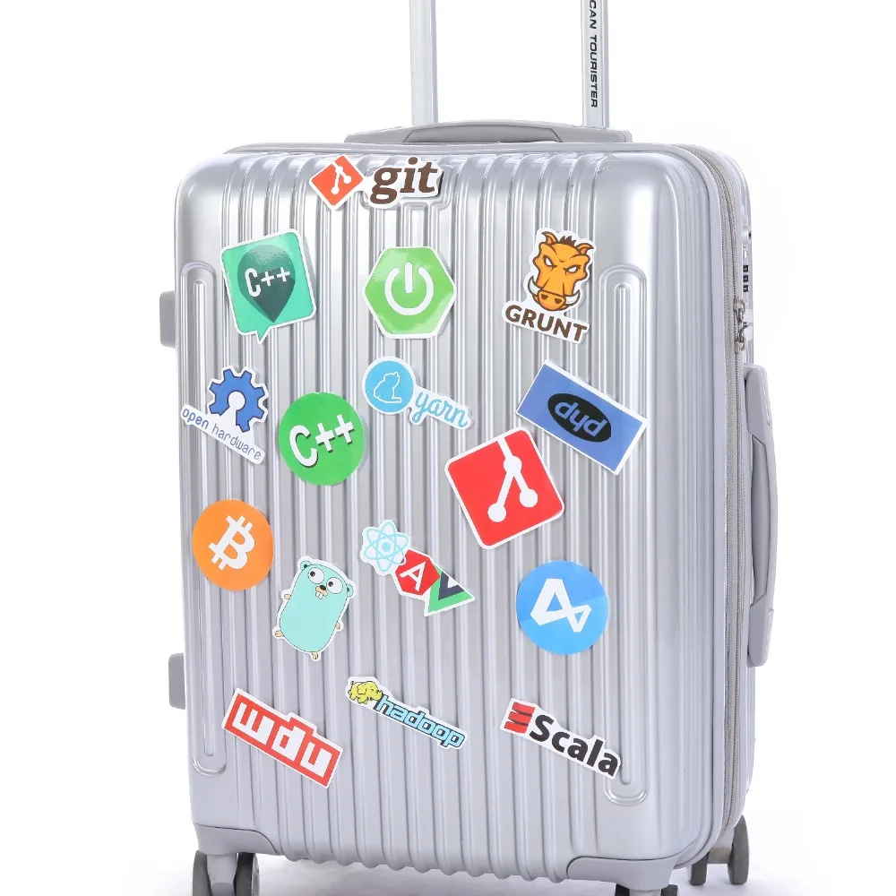 

50Pcs/lot Internet Programming Stickers JS Php Docker Bitcoin Html Cloud programmer Language Funny Laptop Pad Phone Sticker