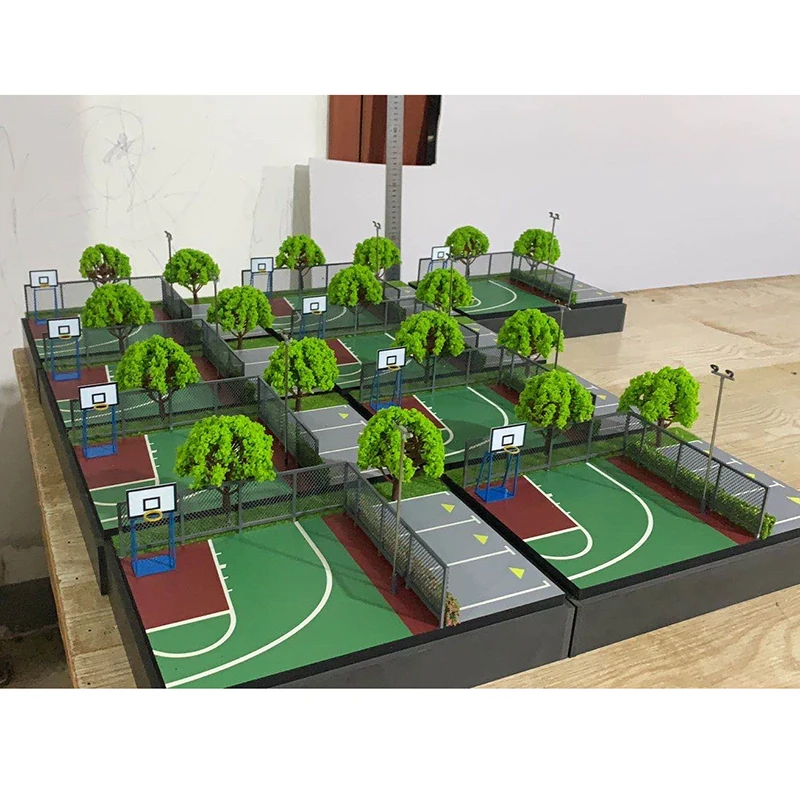 1: 64 модель автомобиля баскетбольная площадка паркинг сочетается с моделью