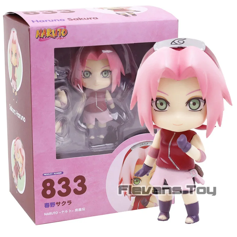 Nendoroid Naruto Shippuden Uchiha Sasuke 707 Uzumaki Наруто 682 хюуга Хината 879 Хатаке Какаши 724 ПВХ фигурка игрушка - Цвет: 833 box