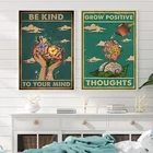 Психического здоровья расти положительные мысли принты будут Вид по вашему мнению плакат холст картины настенные картины для Декор в гостиную