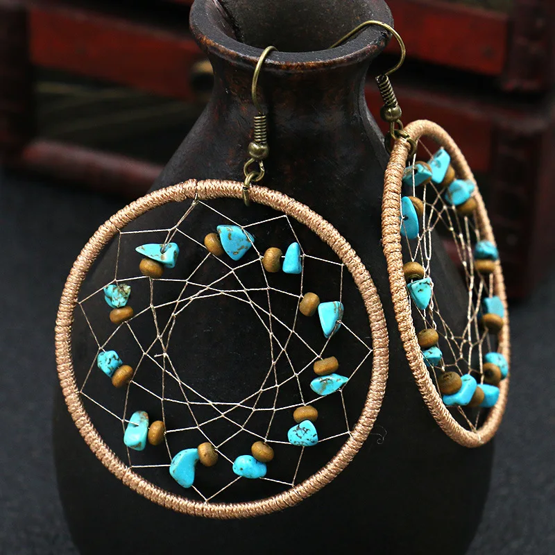 

European and American Set Earrings Bohemian Alloy 9 Pairs Set Earrings