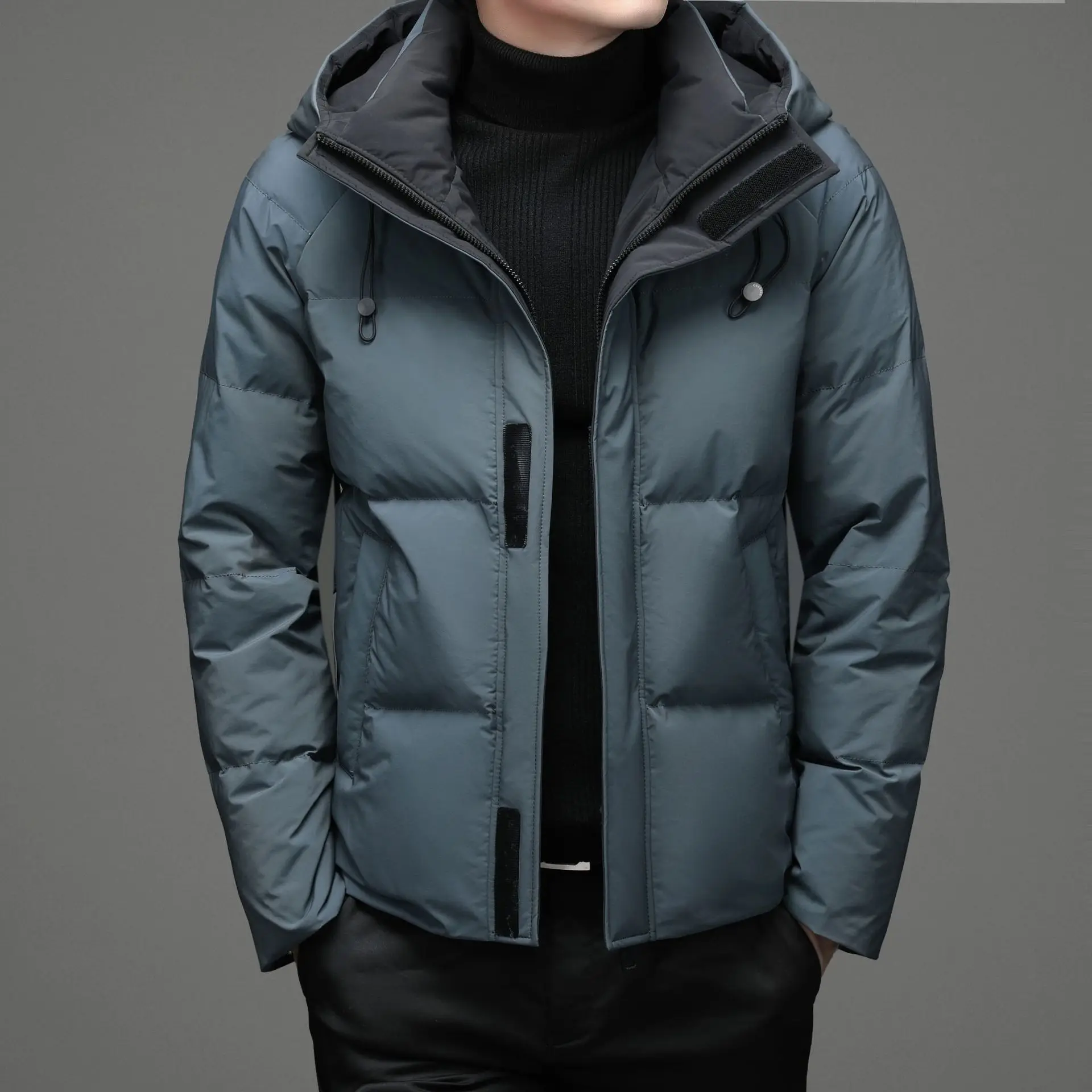 

Winter Men Down Jacket Thick Warm 90 White Duck Hooded Regular Down Coat Business Smart Casual Daily Men Clothing 2021 Fashion