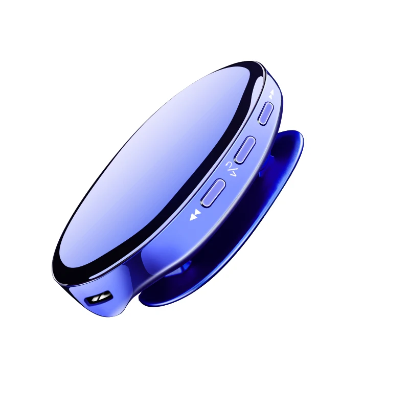 Спортивный mp3 мини зеркальный зажим usb mp3 плеер bluetooth с экраном FM радио flac Металл Портативный hifi mp 3 музыкальный плеер 8 Гб Клип 8g - Цвет: Синий