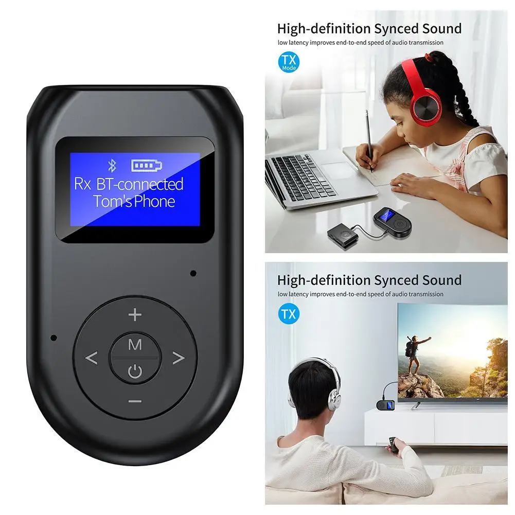

The new LCD display Bluetooth 5.0 adapter Bluetooth transmitter two-in-one call receiver hands-free U3P9