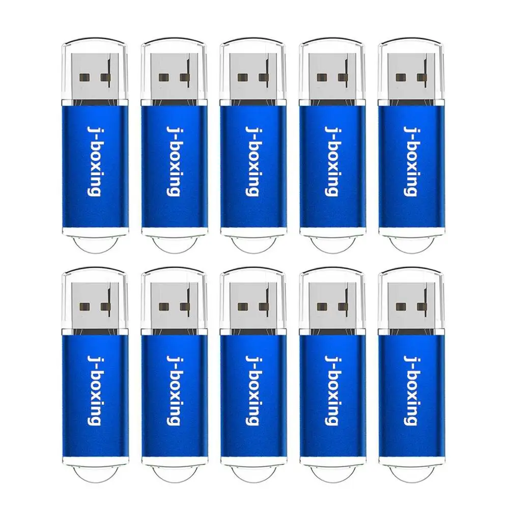Синий J-бокс 10 шт. USB флеш-накопитель 512 МБ 256 Мб 128 МБ 64 Мб маленькая емкость карта памяти Jump Drive ручка-накопители для рабочего стола разные цвета - Цвет: Синий
