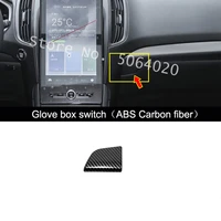 for ford edge 2018 2019 2020 abs carbon fiber interior car copilot glove box handle bowl cover trim car styling accessories 1pcs