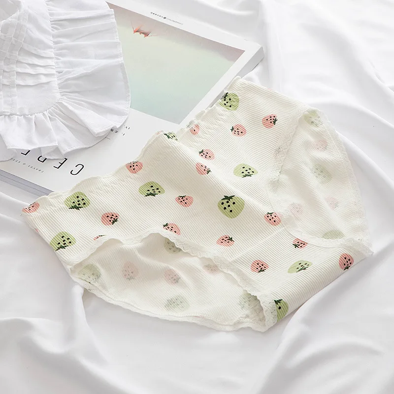 Милые трусики с клубникой для девочек женщин детское нижнее белье из хлопка в