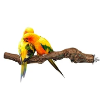 bird parrots natural stand wooden birds stand perch natural birds play training stand parrots perch platform stick pole
