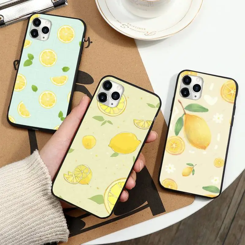 

lemon summer fruit yellow pattern Phone Case For iphone 12 11 13 7 8 6 s plus x xs xr pro max mini