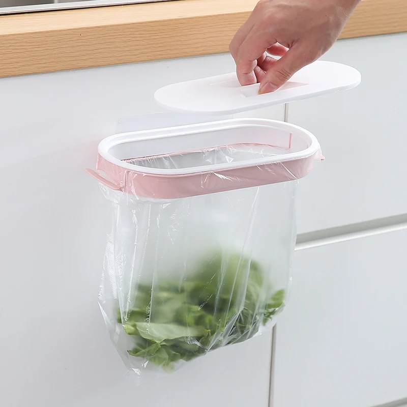 

Kitchen Wall-mounted Garbage Bag Storage Rack Plastic Trash Bags Dispenser Household Cabinet Door Hanging Rubbish Bag Holder