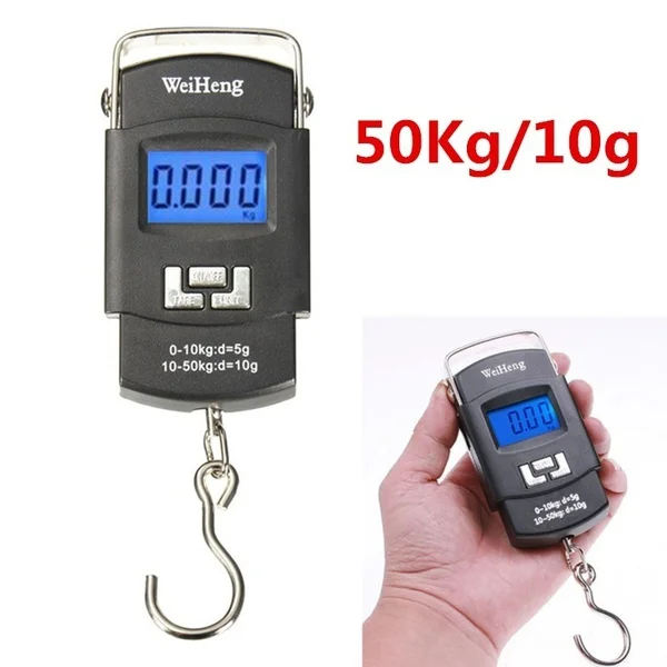 

New 50kg Electronic Hanging Scale Portable Mini Hanging Digital Travel Suitcase Luggage Weighing Scales
