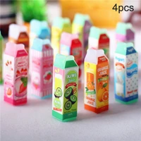 4pcs 112 dollhouse miniature abs juice carton bottle drink pretend play food doll house kitchen accessories toy