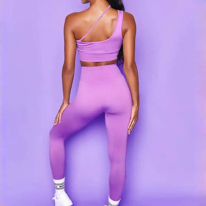 2 шт./компл. бесшовный Женский костюм для занятий йогой высокая эластичность