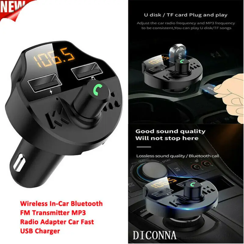 Совершенно новый CDIY автомобильный Bluetooth комплект fm-передатчик беспроводной