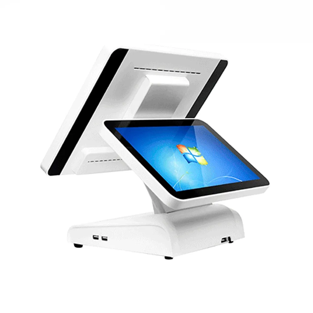 POS терминал Windows двойной экран системы емкостная сенсорная точка продажи