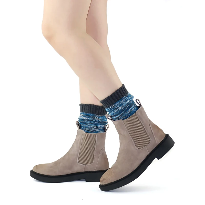 Мериносовые женские шерстяные носки фирменные уличные осенне зимние толстые