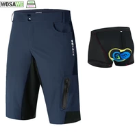 wosawe cycling shorts shockproof mtb bicycle shorts summer men road bike shorts reflective downhill loose fit shorts