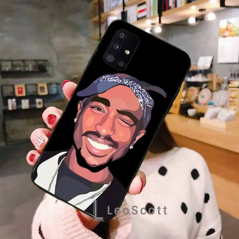 

Rapper 2pac Phone Case For Samsung A40 A31 A50 A51 A71 A20E A20S S8 S9 S10 S20 Plus note 20 ultra