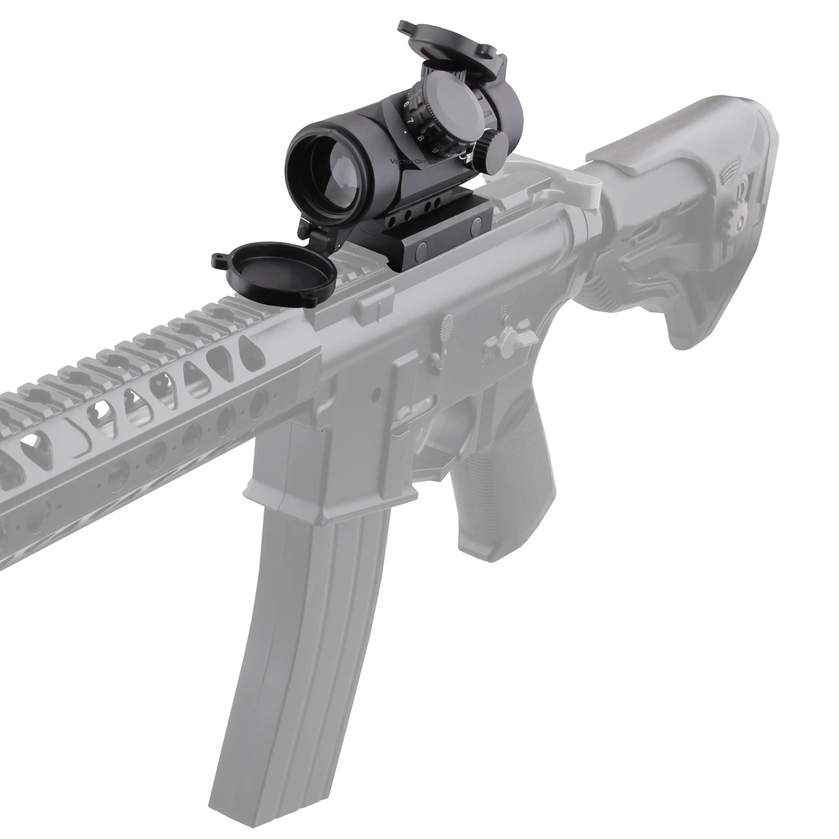 Оптический прицел Vector Calypos 1x30 SFP Prism Scope 1/2 MOA тактический с регулировкой длинного