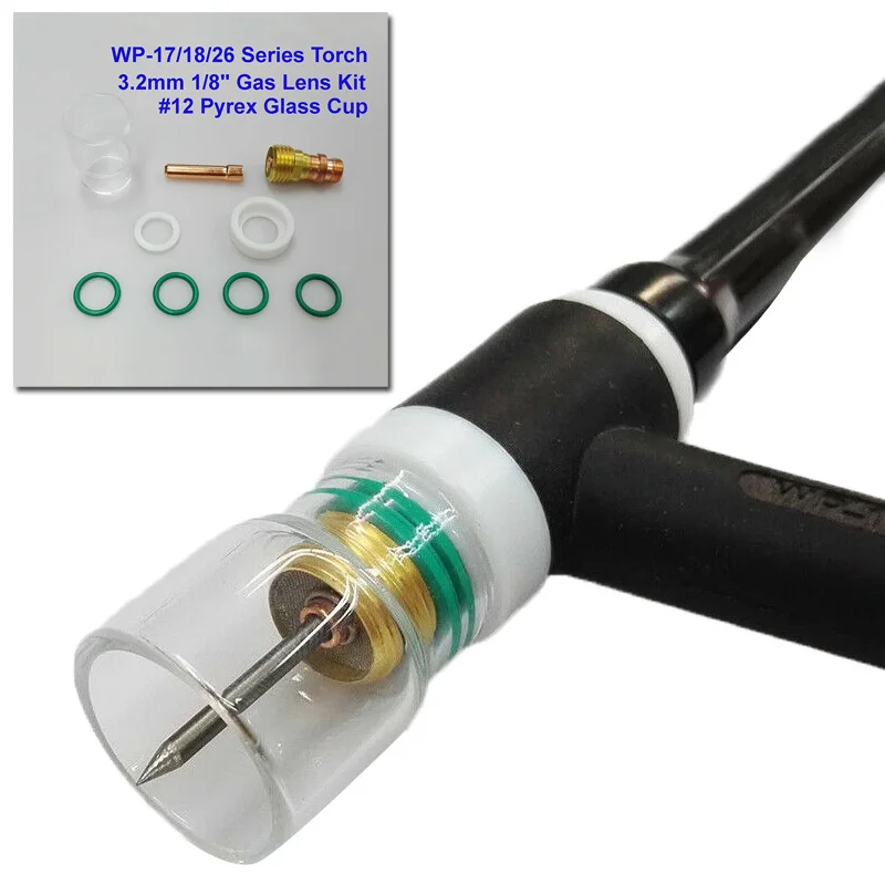 Kit de unids/set de vidrio térmico para WP-17/18/26 soplete de soldadura TIG