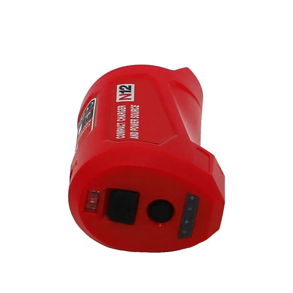 

USB Power Charging Adapter Charger Converter For Milwaukee 48 M12 1201 12V 59 Converter 5V Materials ABS 2A Power F3W7