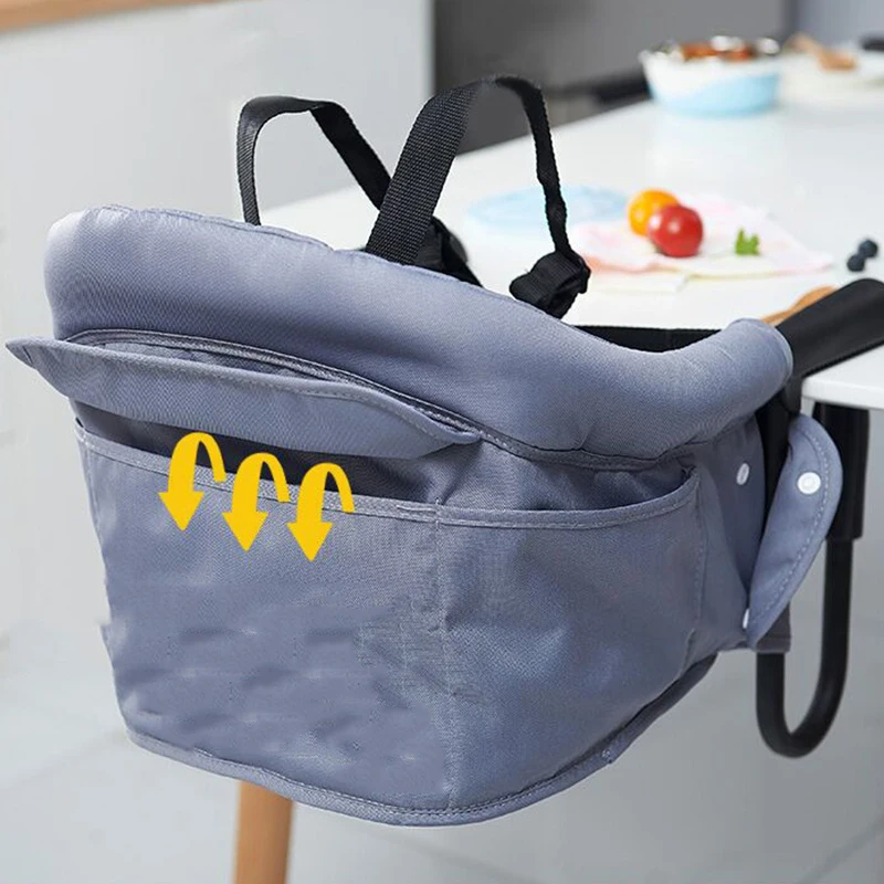 Портативный детский стульчик для кормления складной ремень безопасности