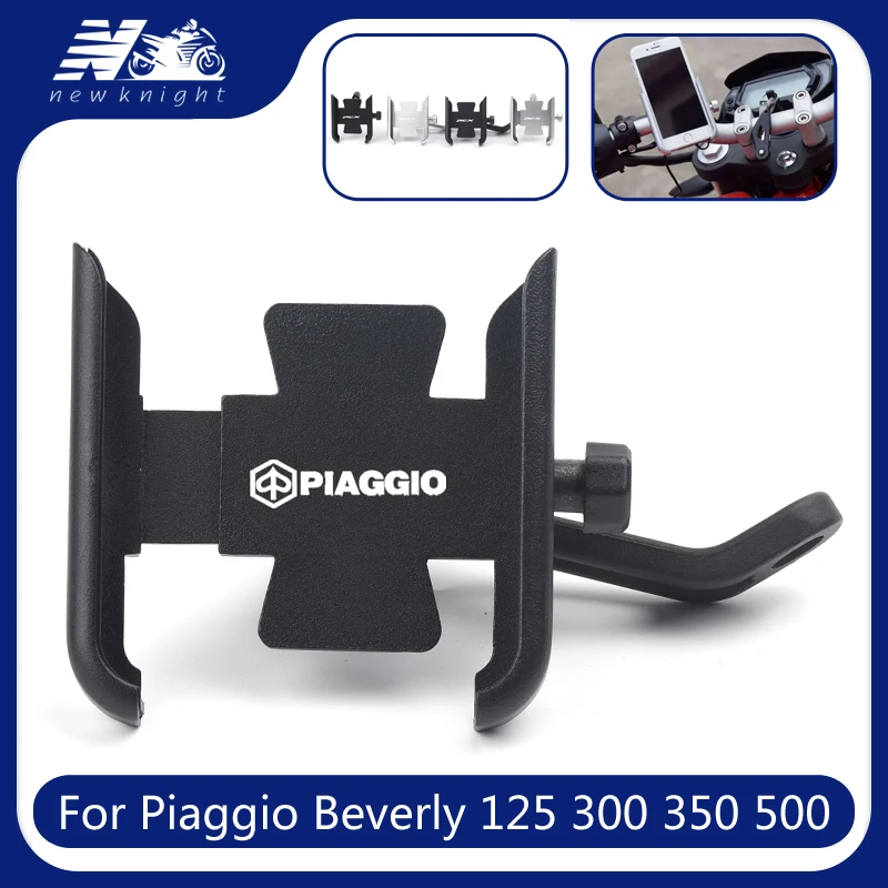 For Piaggio Beverly 125 300 350 500 Scooter Motorcycle Aluminum Mobile Phone Holder GPS Navigator Handlebar Bracket Accessories