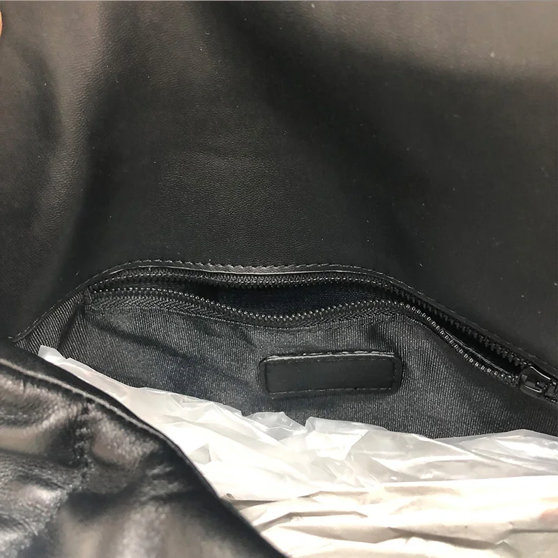 

Black rhombus leather sheepskin metal chain shoulder bag ladies new fashion all-match messenger bag free shipping