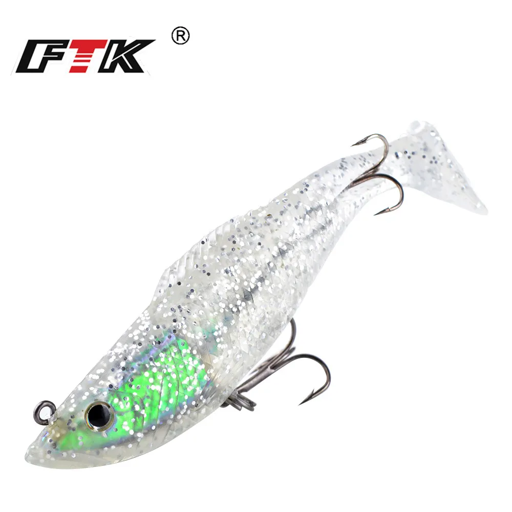 1 шт., приманки из свинца, 8 см, 17 г, 10 см, 27,5 г, 12 см, 39 г, ПВХ, мягкая приманки-Воблеры приманка, виброхвост с тройным крючком, для ловли карпа