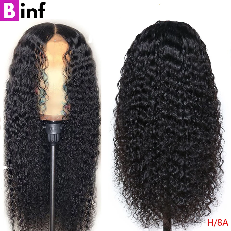 Индийские кудрявые 360 кружевные передние человеческие волосы парики для женщин