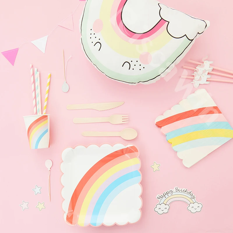 2020 горячая Распродажа одноразовые столовые приборы в виде единорога для