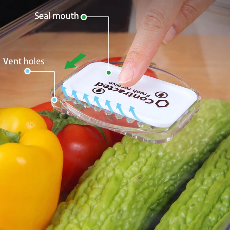 refrigerator storage box with lids food storage bins for fruit vegatable eggs freezer fridge stackable cabinet kitchen organizer free global shipping