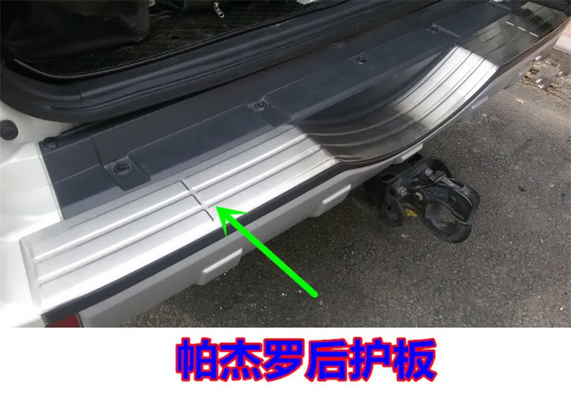 

stainless steel Scuff Plate/Door Sill Rear Bumper Protector Sill For 2003-2019 Mitsubishi Pajero V73 V93 V97 Car styling
